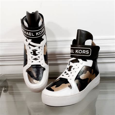 michael michael kors trent high-top sneakers|Michael Kors bling sneakers.